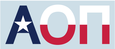 Alpha Omicron Pi- Texas Flag Decal
