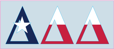Delta Delta Delta- Texas Flag Decal