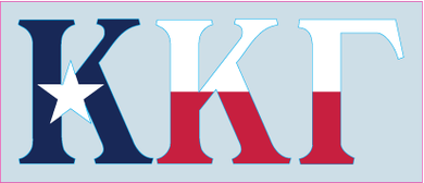 Kappa Kappa Gamma- Texas Flag Decal