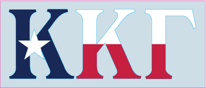 Kappa Kappa Gamma- Texas Flag Decal