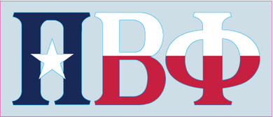 Pi Beta Phi- Texas Flag Decal