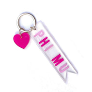 Acrylic Heart Keychain - Phi Mu