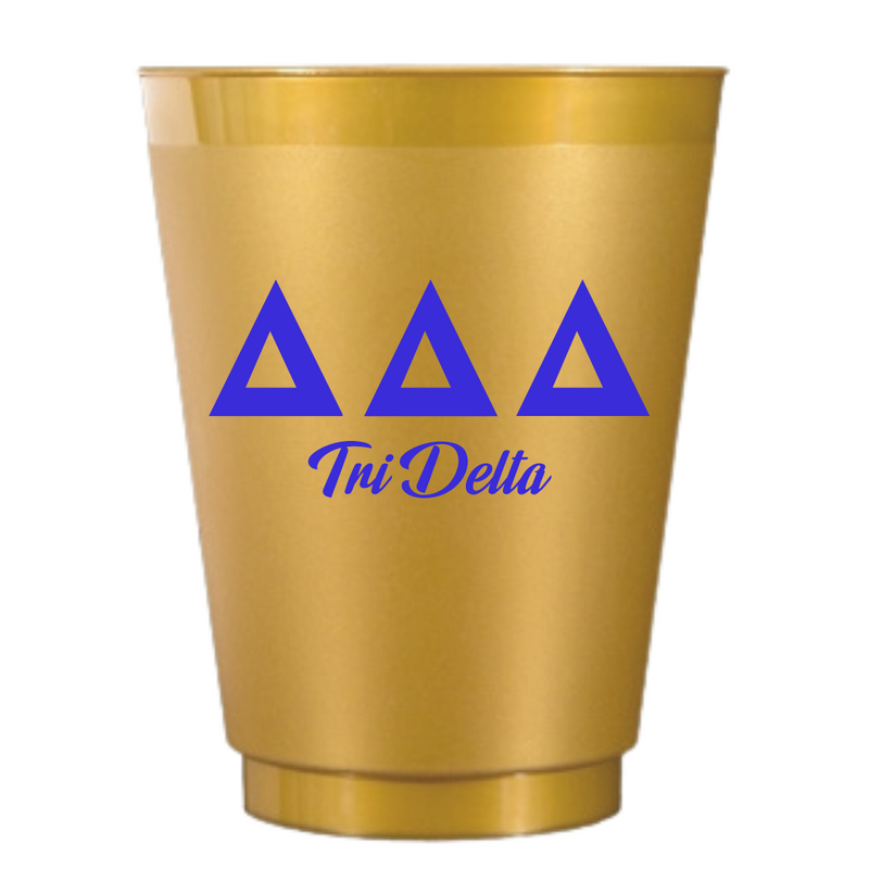 Frost Flex Cups- Delta Delta Delta Gold