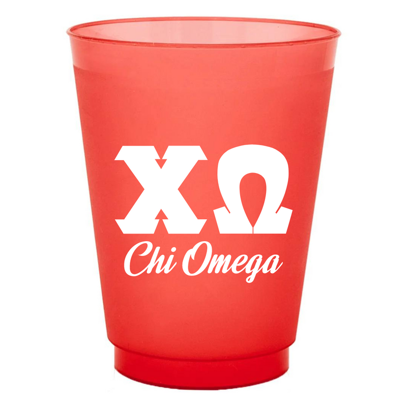 Frost Flex Cups- Chi Omega Red