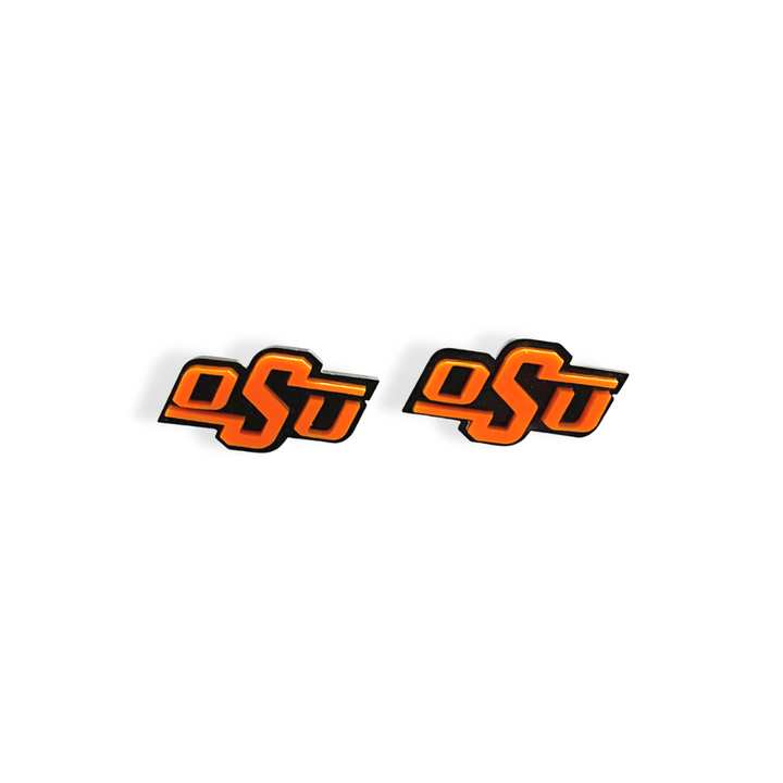 Orange and Black OSU Logo Studs