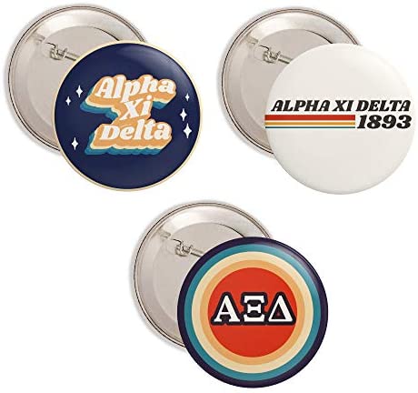 Retro Buttons- Alpha Xi Delta