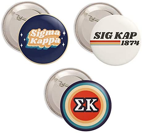 Retro Buttons- Sigma Kappa