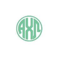 Circle Monogram Pillow- Alpha Chi Omega
