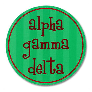 Circle Bumper Sticker - Alpha Gamma Delta