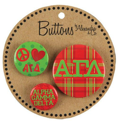Button Set - Alpha Gamma Delta