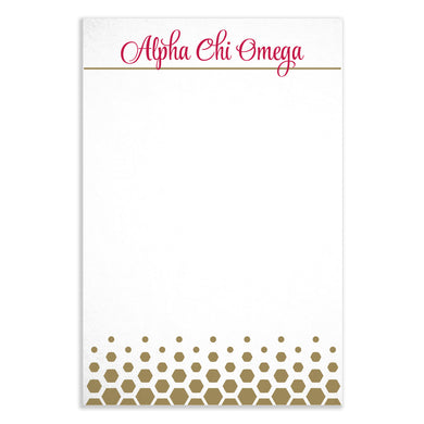 Gold Dot Notepad - Alpha Chi Omega