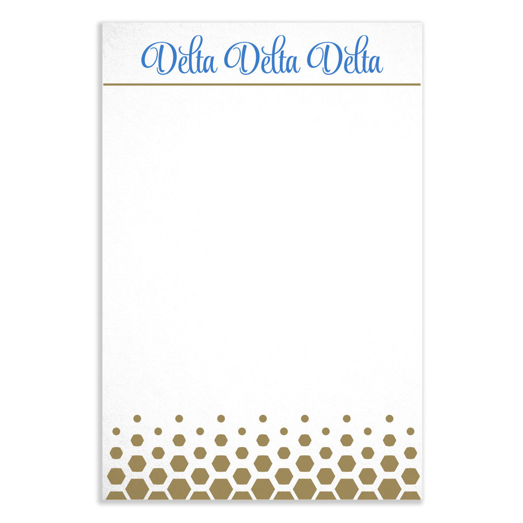 Gold Dot Notepad - Delta Delta Delta