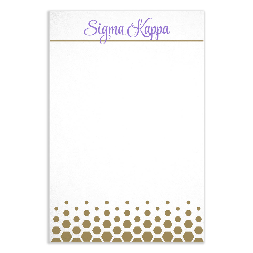Gold Dot Notepad - Sigma Kappa