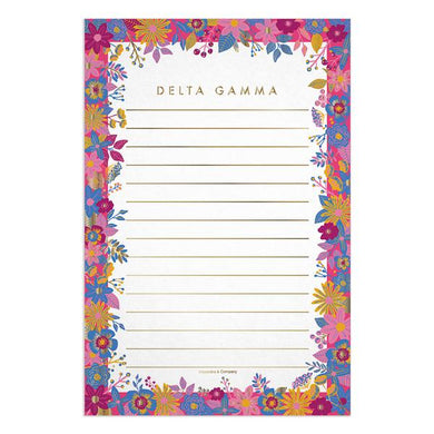 Floral Notepad - Delta Gamma