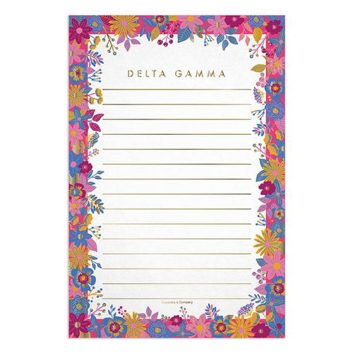 Floral Notepad - Delta Gamma