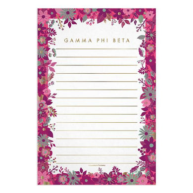 Floral Notepad - Gamma Phi Beta