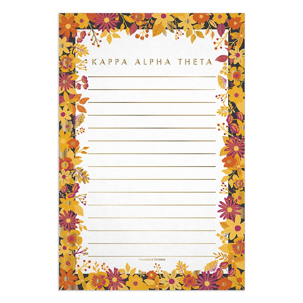 Floral Notepad - Kappa Alpha Theta