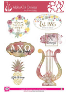 Watercolor Sticker Sheet - Alpha Chi Omega
