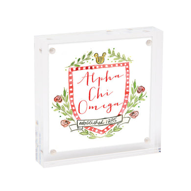Mini Framed Motif Print- Alpha Chi Omega