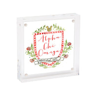 Mini Framed Motif Print- Alpha Chi Omega