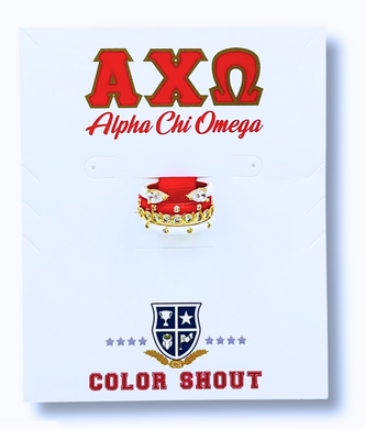 Set of 4 Stack Rings- Alpha Chi Omega