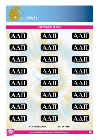 Eye Black Sticker Sheet - Alpha Delta Pi
