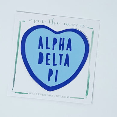 Sorority Heart Decal - Alpha Delta Pi