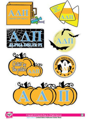 Halloween Sticker Sheet - Alpha Delta Pi