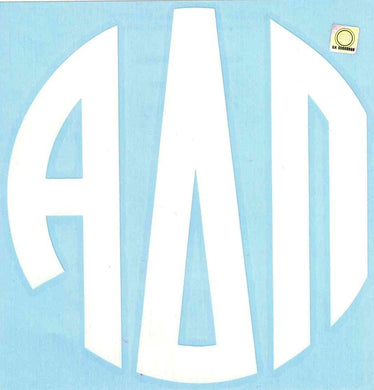 White Monogram Decal - Alpha Delta Pi