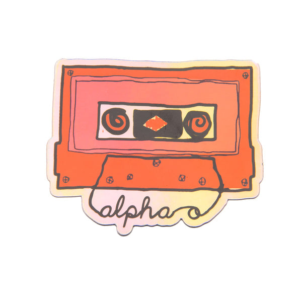 Holographic Cassette Decal- Alpha Omicron Pi