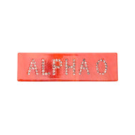 Rhinestone Hair Clip- Alpha Omicron Pi