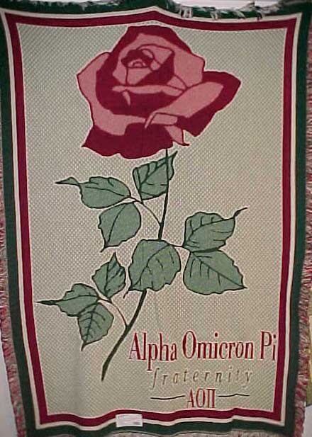 Limited Edition Afghan Blanket - Alpha Omicron Pi