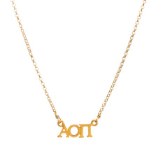 Dogeared Gold Letter Necklace - Alpha Omicron Pi