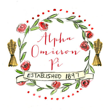 Crest Decal - Alpha Omicron Pi