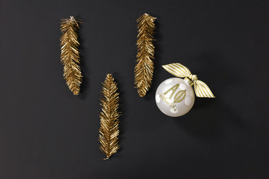 Gold and White Ornament - Alpha Phi