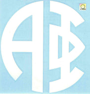 White Monogram Decal - Alpha Phi