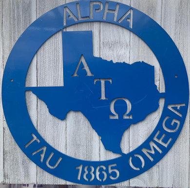 Metal Texas Wall Decor - Alpha Tau Omega