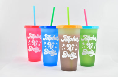 Color Changing Cup Set - Alpha Xi Delta