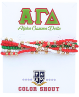 6 Beaded Stretch Bracelets- Alpha Gamma Delta