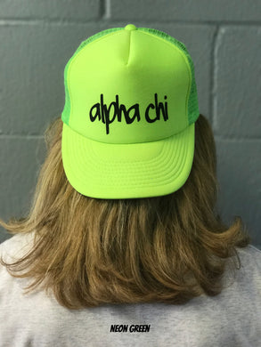 Highlighter Baseball Hats - Alpha Chi Omega