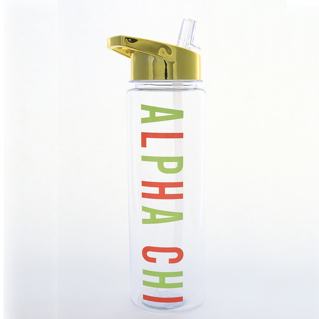 Flip Top Water Bottle - Alpha Chi Omega