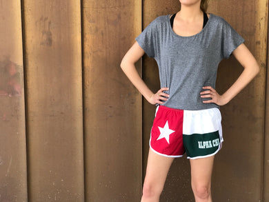 Texas Flag Sorority Shorts - Alpha Chi Omega