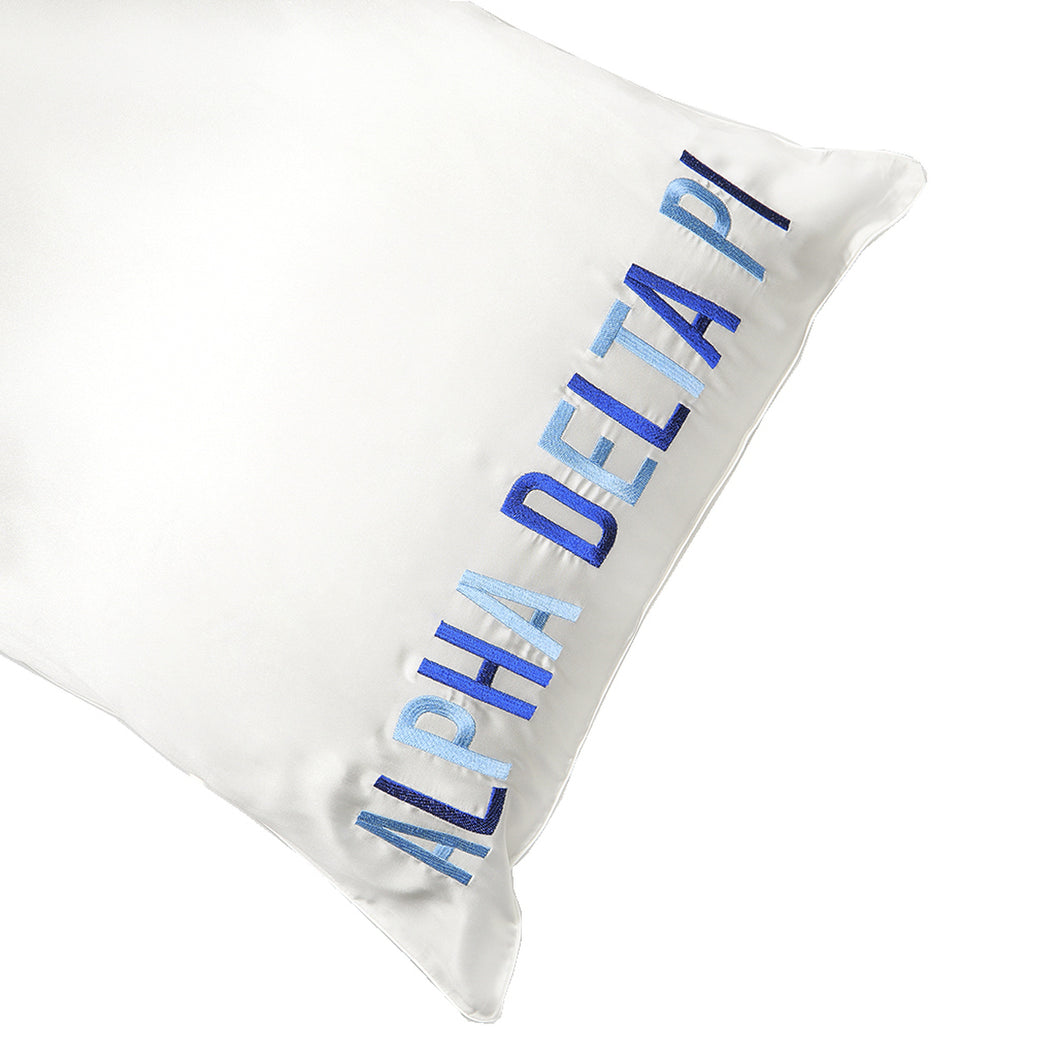 Embroidered Satin Pillowcase- Alpha Delta Pi