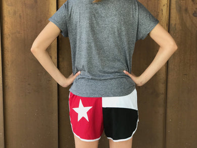 Texas Flag Sorority Shorts - Alpha Omicron Pi