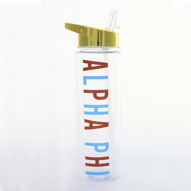 Flip Top Water Bottle - Alpha Phi
