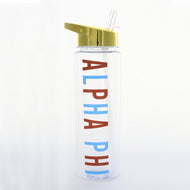 Flip Top Water Bottle - Alpha Phi