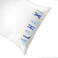 Embroidered Satin Pillowcase- Alpha Xi Delta