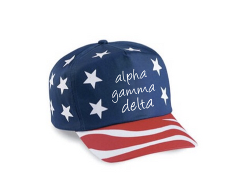 American Flag Hat - Alpha Gamma Delta