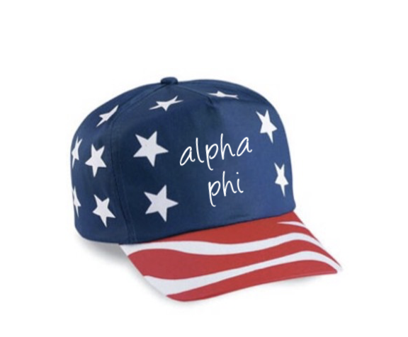 American Flag Hat - Alpha Phi