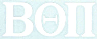 White Car Decal - Beta Theta Pi